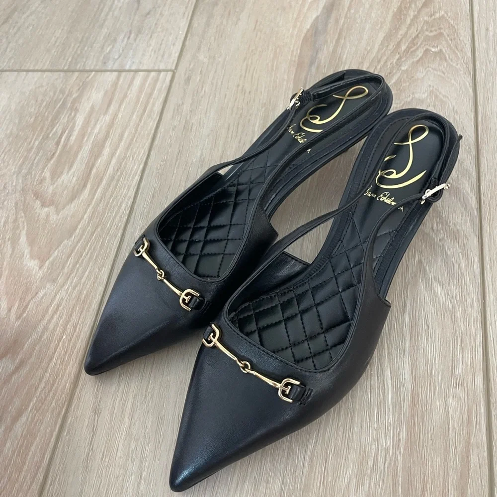 Sam Edelman Elegant Black Slingback Heels